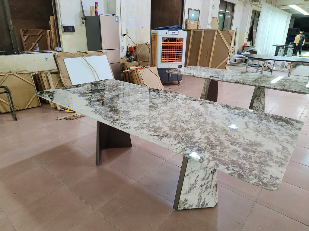 Ria Marble 6-Seater Dining Set